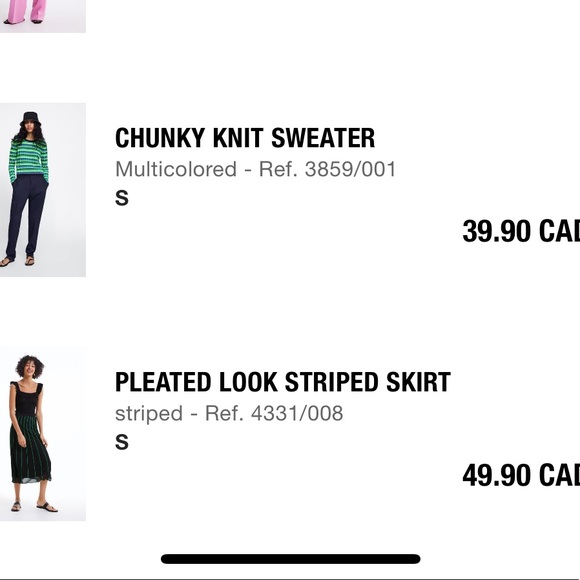 Pleated striped skirt from Zara - Picture 4 of 4